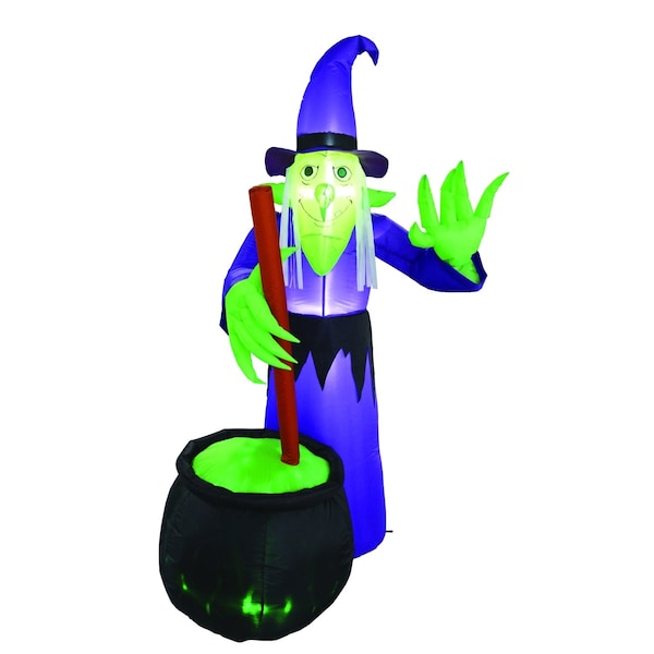 Celebrations Celebrations Four Season 6 ft. Prelit Witch With Cauldron Inflatable MY-20W632 - main